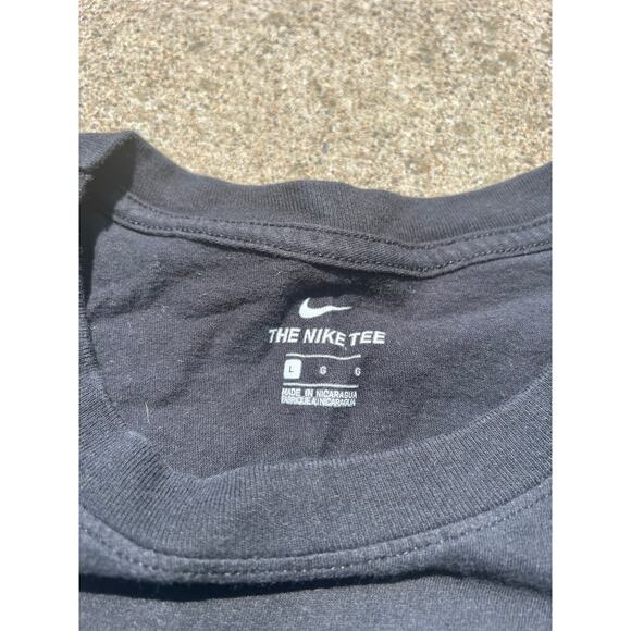Vtg Nike Blouse Women Sz Large Black Graphic Crewneck Short Sleeve Shirt Casual - Picture 4 of 6